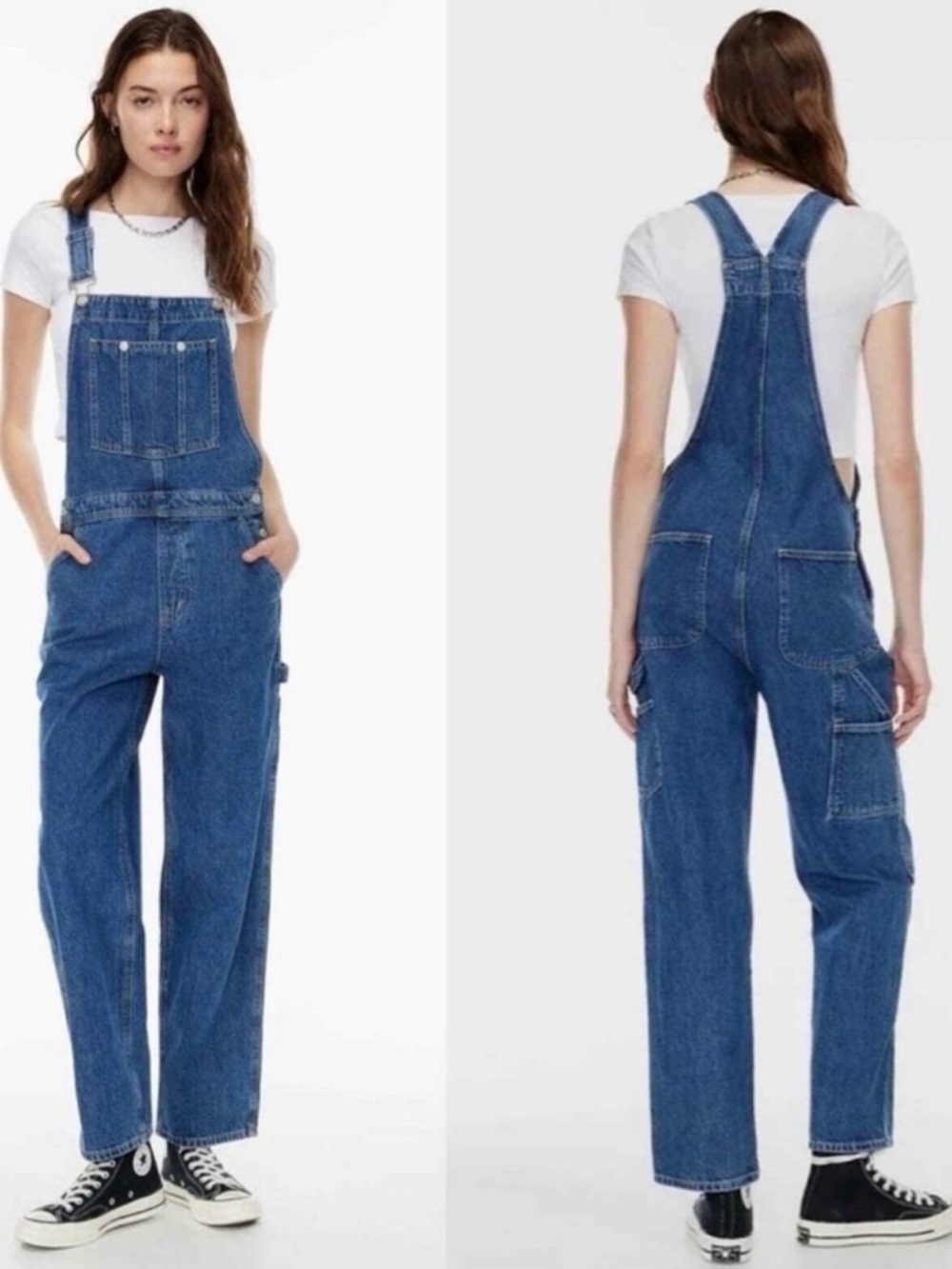 Sunday Best Overheard Denim Overalls Size XS Utility Workwear Streetwear Casual - Picture 2 of 11